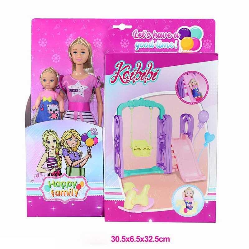 Лялька WG 210 висота 30 см, аксесуари, пупсик, гойдалка, в коробці