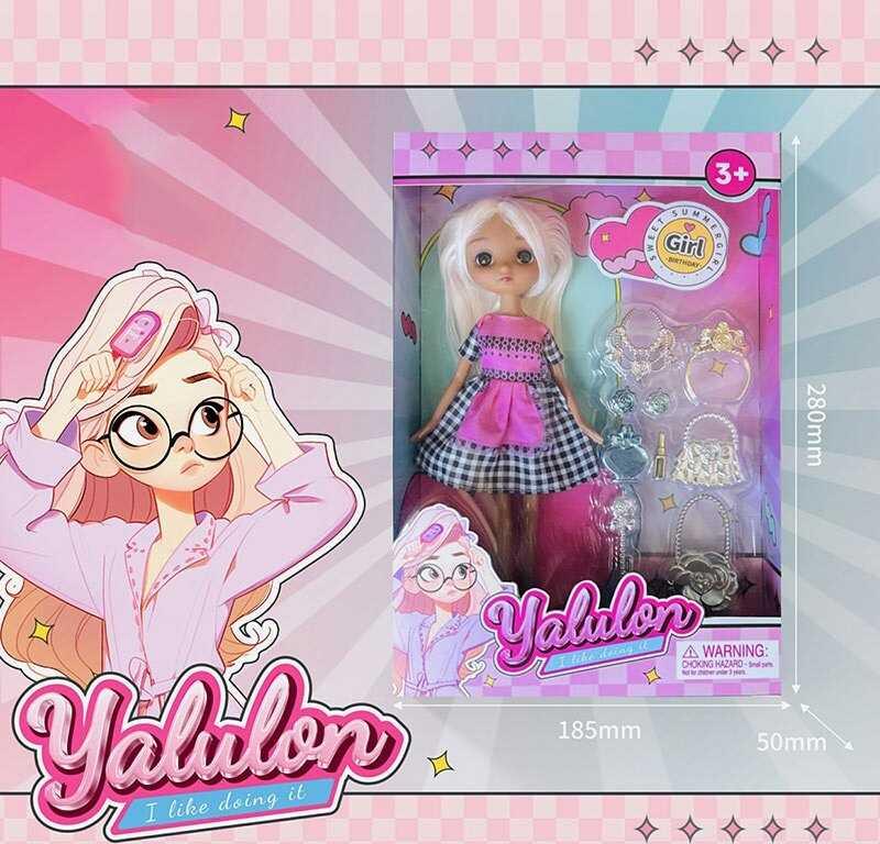 Лялька YL 611-12 висота: 24 см, імітація скляних очей, аксесуари, взуття, в коробці