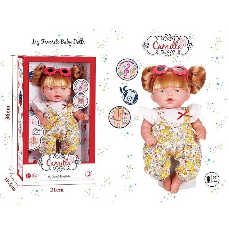 Лялька DH 2365 C м’якотіла, гумова, музичний чіп, висота 33 см, в коробці