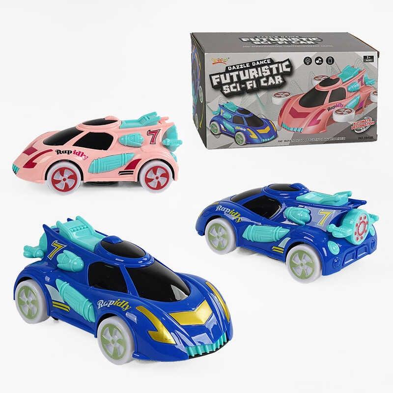 Машинка 5946 B (72/2) 2 кольори, звук, підсвічування, колесо вільного ходу, танцювальні рухи, в коробці