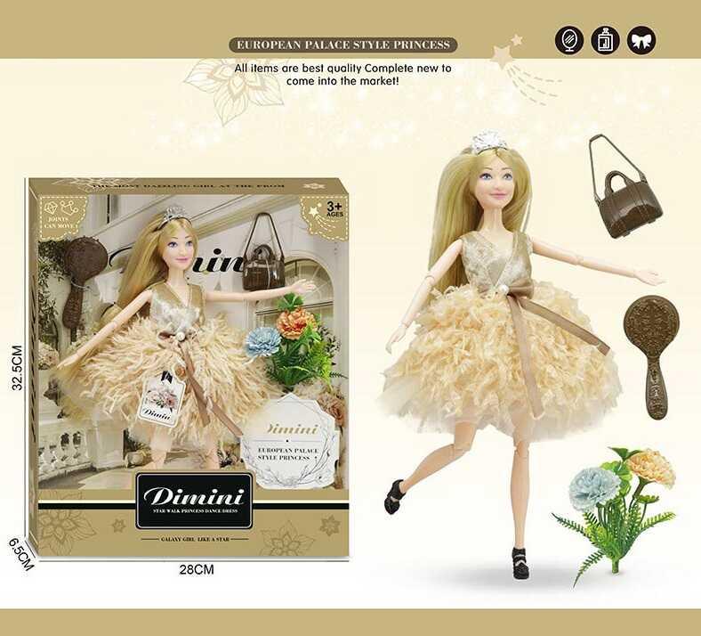 Лялька DMN 06 C висота 30 см, зйомне взуття, аксесуари, гребінець, в коробці