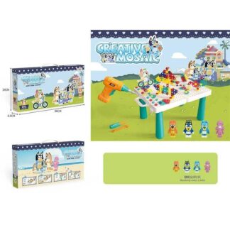 Мозаїка 336-12 (36/2) інструменти, 2 гумові фігурки, валіза-столик з отворами, електрична викрутка, шурупи, викрутка, болтики, в