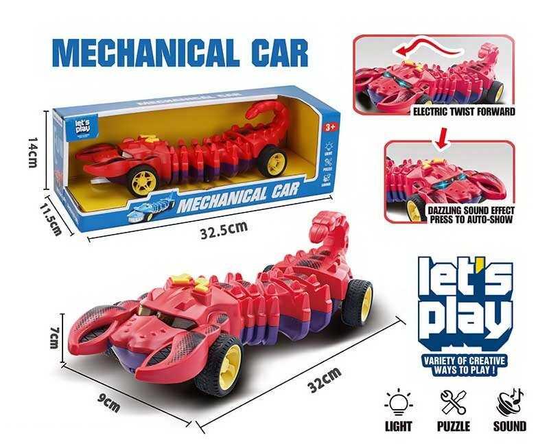 Машина музична PD 88-12 “Скорпіон”, звук, підсвічування, гумові колеса, в коробці