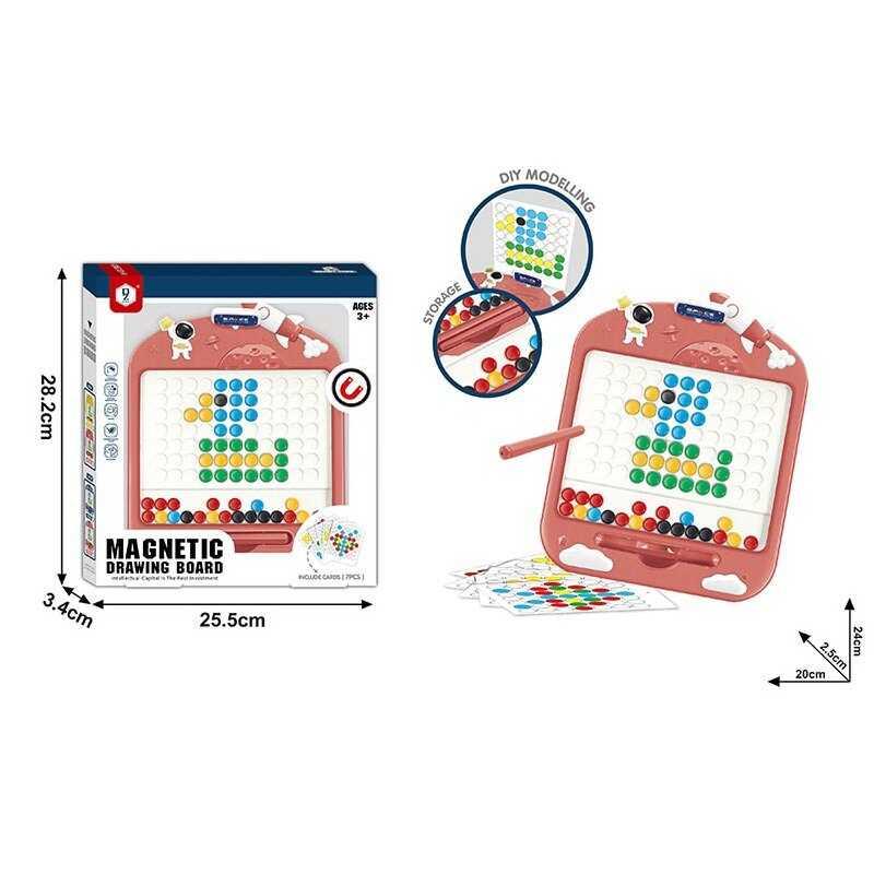 Магнітна мозаїка HD 136 A “Космічна ракета”, магнітний стилус, картки із завданнями, в коробці