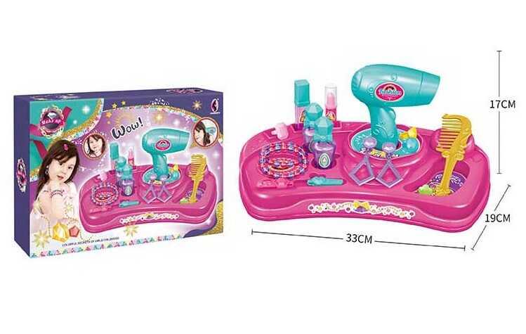 Набір перукаря KL 3099 фен, гребінець, прикраси, заколки, органайзер, в коробці