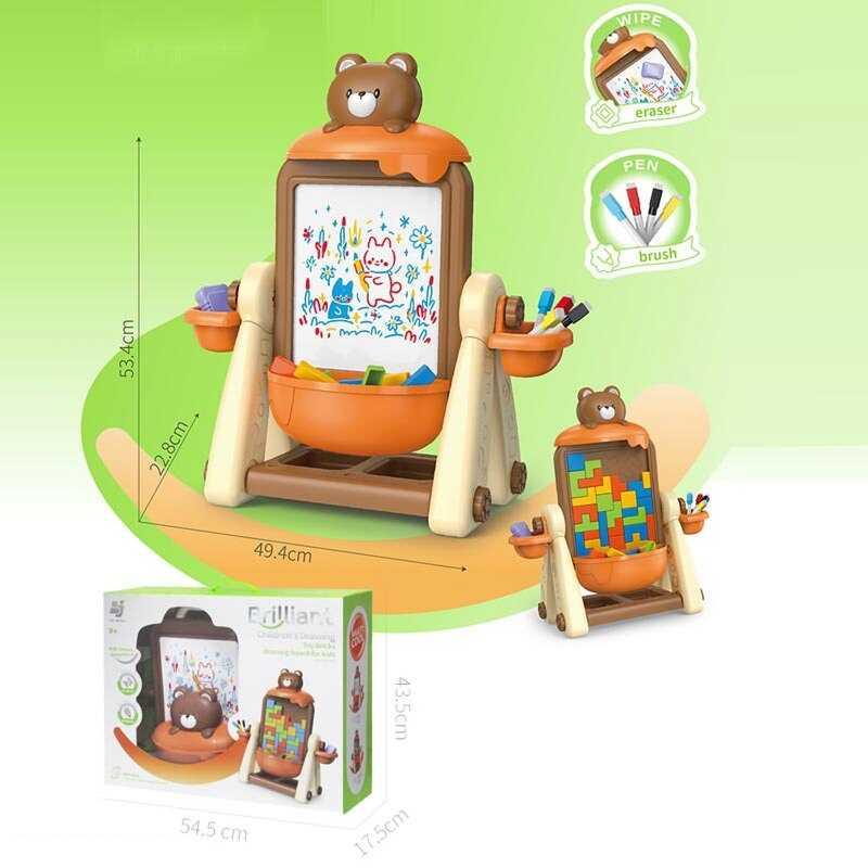 Мольберт 899-93 Y двосторонній, малювання маркерами, механічний тетрис, маркери “пиши-витирай”, в...