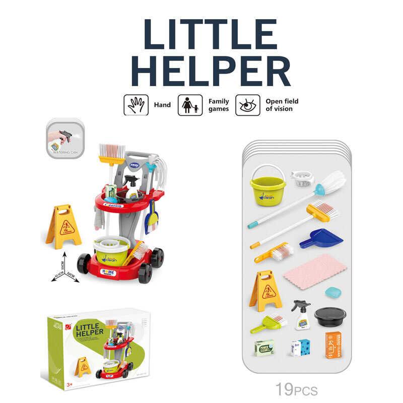 Набір для прибирання 667-70 швабра, щітка, відро, візок. розпилювач, ганчірка, 19 елементів, в ко...