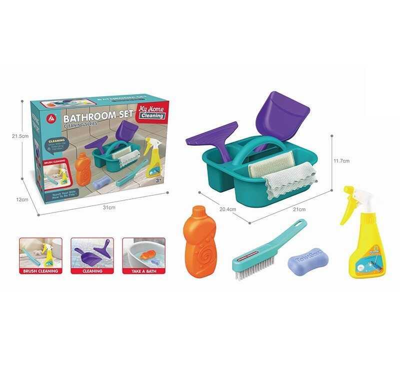 Набір для прибирання HJ 617 лопатка, шкребок, щітка, губка, розпилювач, пляшечка для мийного... 617 л