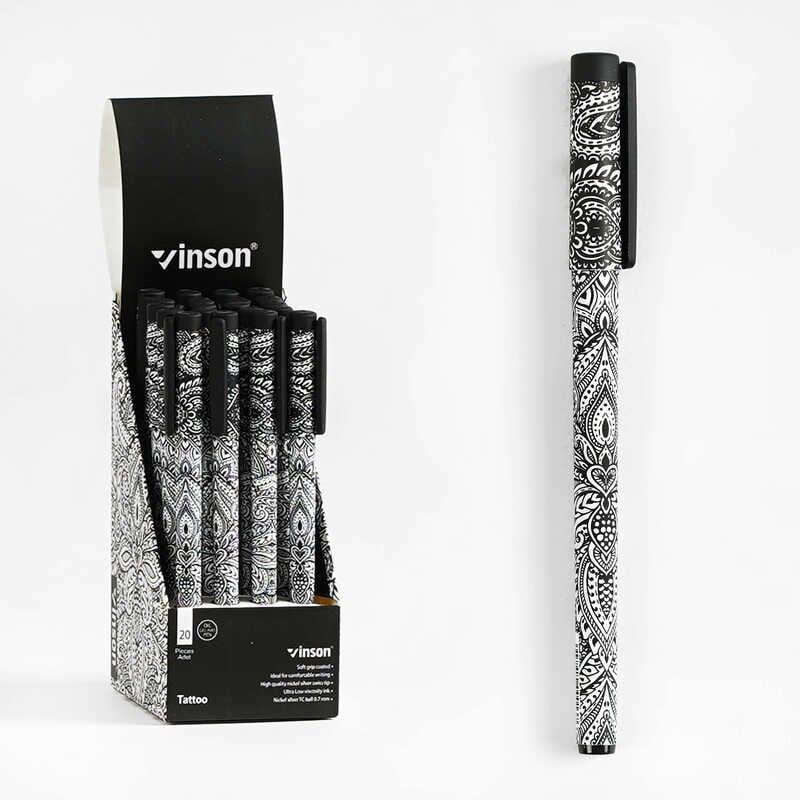 Набір кулькових ручок M 45639 ЦІНА ЗА 20 ШТУК У БЛОЦІ, синя паста, товщина лінії 0,7 мм