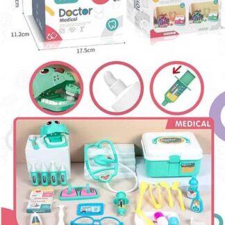 Набір лікаря XF 5-4 B (80/2) "Doctor Medical", 27 елеметів, колір зелений, у коробці