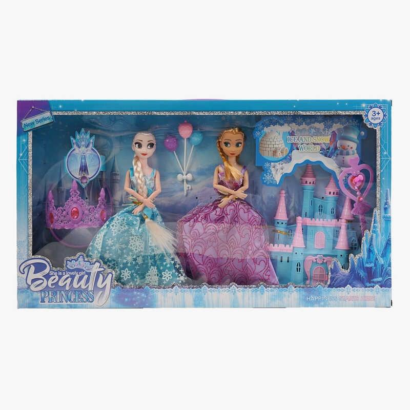 Набір ляльок MY 3209 Y2 2 ляльки, 27 см, шарнірні суглоби, аксесуари, знімний одяг, корона, чарів...