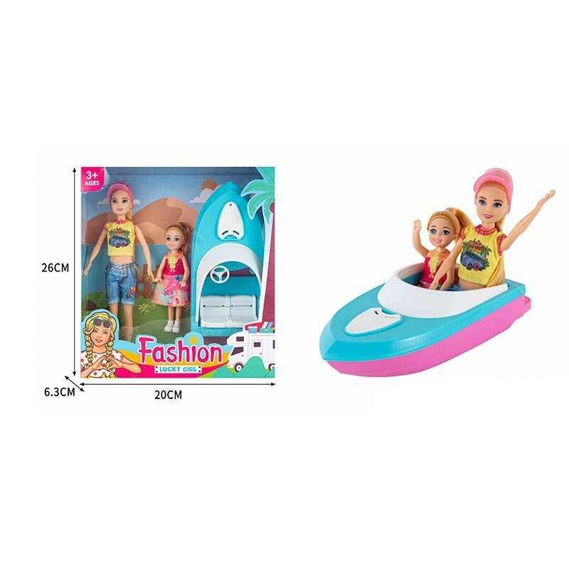 Набір ляльок ST 5612-8 2 ляльки, катер, висота 23 см, в коробці