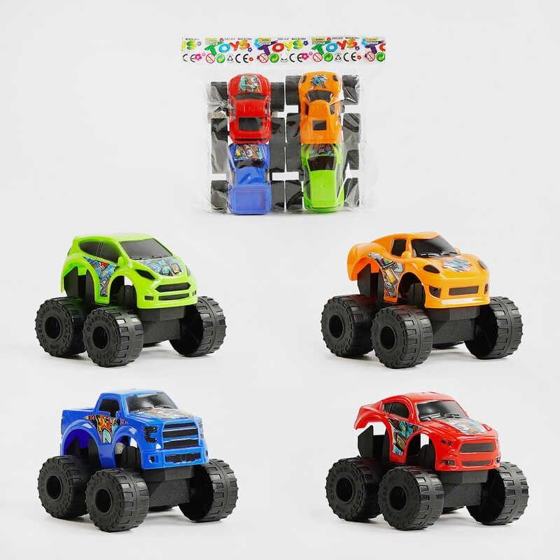 Набір машин 1887 4 штуки, інерція, у пакеті