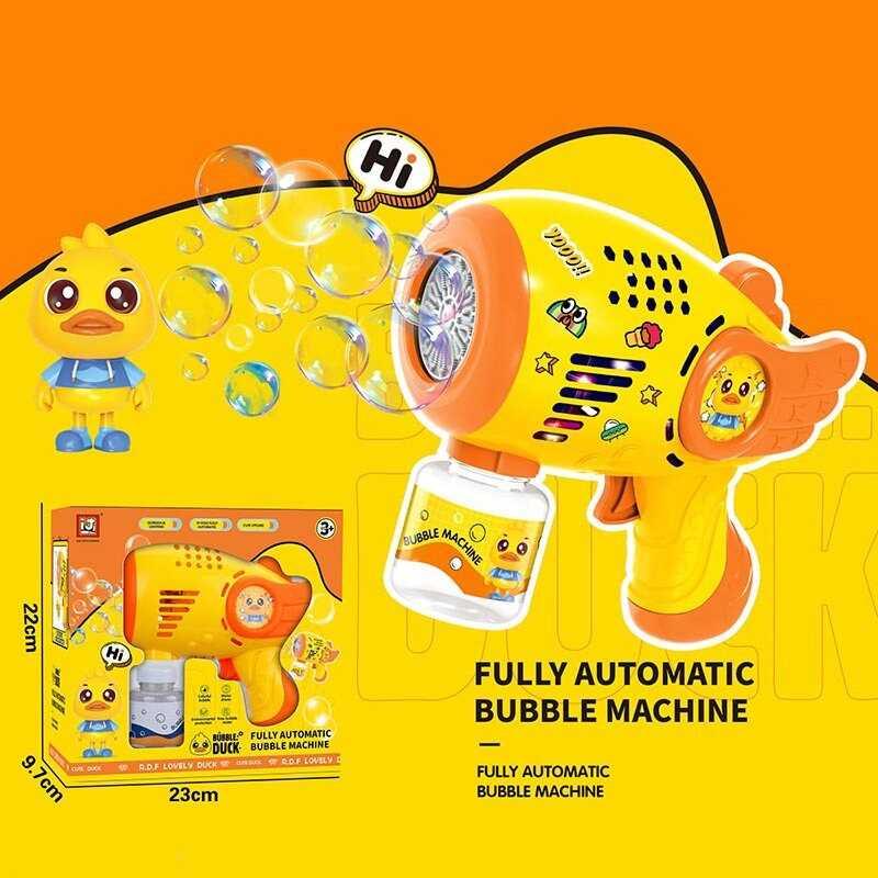 Пістолет з мильними бульбашками 2023-44 A підсвічування, наліпки, пляшечка з бульбашками, від бат...