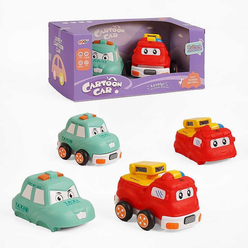 Набір машин 817 A-7 2 штуки, інерційний механізм, гумовий корпус, в коробці