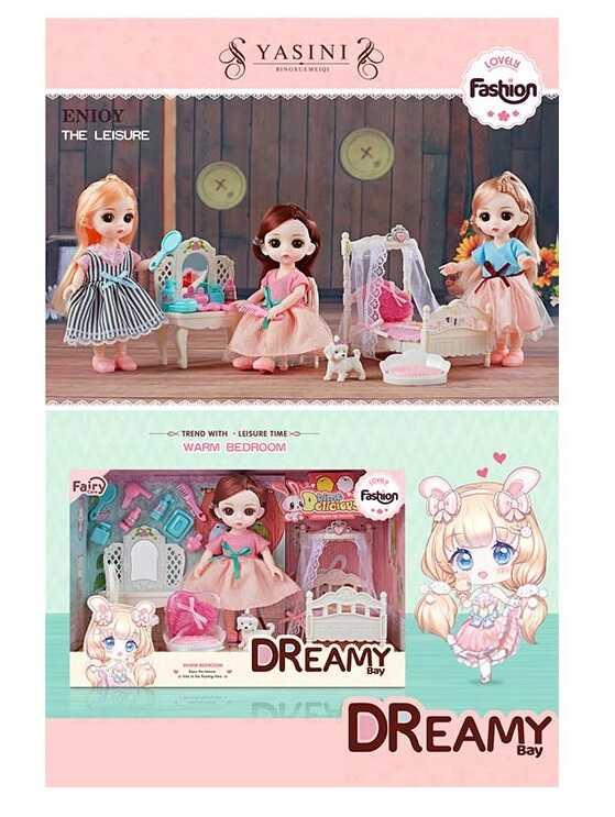 Набір меблів 6641 "Спальня", лялечка, улюбленець, в коробці