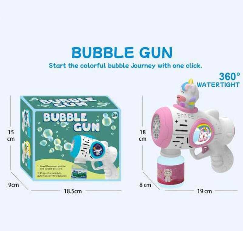 Пістолет з мильними бульбашками XD 800 A підсвічування, автоматичний принцип, пляшечка з мильним...