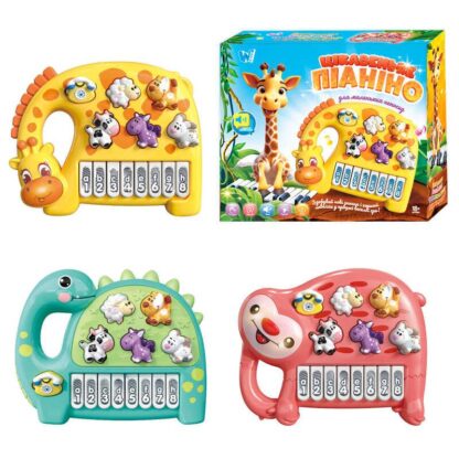 Піаніно 80456 (96/2) "WToys", 3 види, ОЗВУЧУВАННЯ УКРАЇНСЬКОЮ МОВОЮ, піаніно, 8 казок, вірші, цифри, ноти, зміна ігрових режимів,