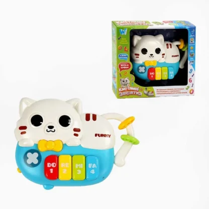Пианино музыкальное 63805 (48) "WToys", ОЗВУЧИВАНИЕ УКРАИНСКОЙ МОВОЮ, 8 песен, 8 сказок, цифры, подсветка, бусины,