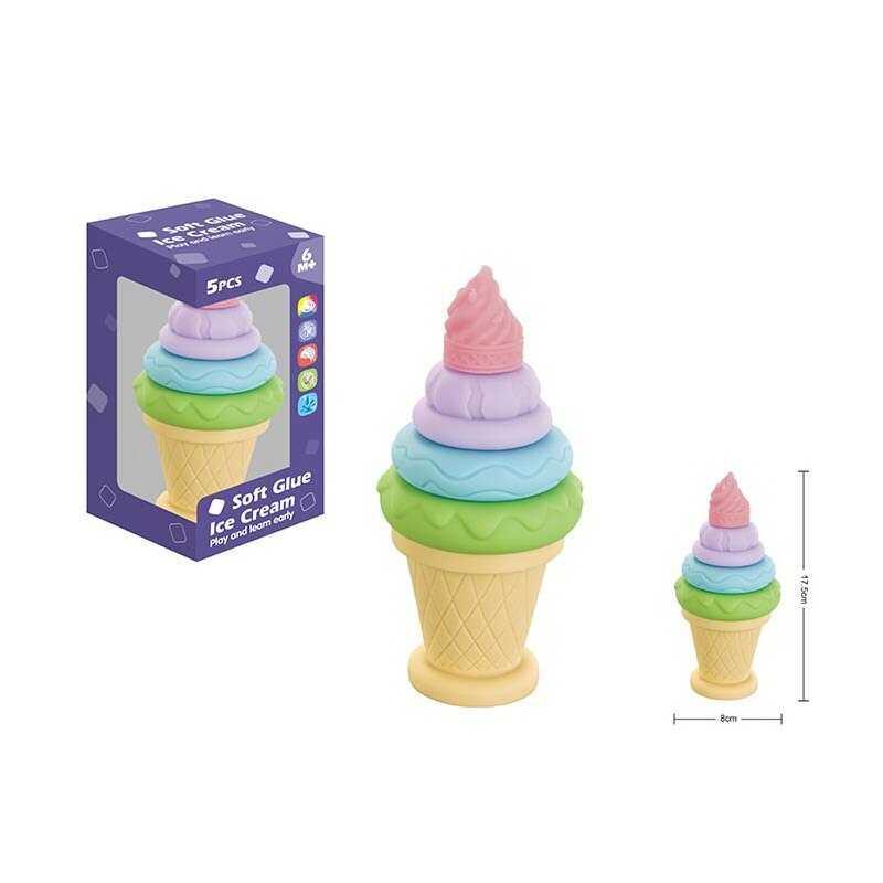 Пірамідка 1133 “Морозиво”, пискавка, гумова, 5 елементів, в коробці