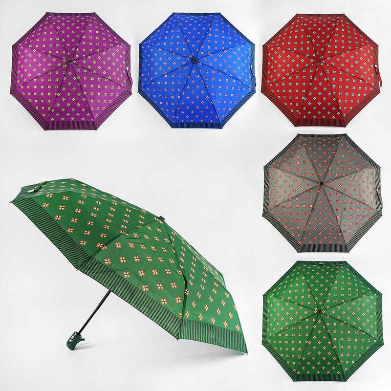 Парасолька C 55077 5 кольорів, автомат, d=95 см, у чохлі, в пакеті, ВИДАЄТЬСЯ ТІЛЬКИ МІКС ВИДІВ