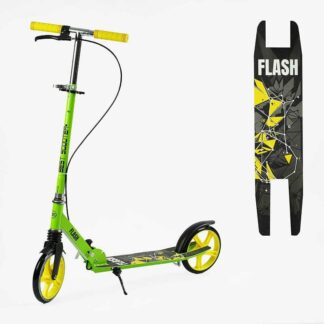 Самокат двоколісний "Best Scooter" FL-20085 (4) сталева рама, ручне гальмо, колеса PU 200мм, 1 амортизатор передній,