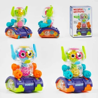 Робот "Смартик" 96026 (60) "WToys", ОЗВУЧУВАННЯ УКРАЇНСЬКОЮ МОВОЮ, 2 види, звук, підсвічування, колесо вільного ходу, шестерні, в