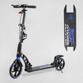 Самокат двоколісний "Best Scooter" 90166-B (2) ФАРА, переднє колесо PU 230 мм, заднє колесо 200 мм, 2 амортизатори, дисковий