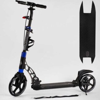 Самокат двоколісний "Best Scooter" D-19055 (2) гумовий килимок, ФАРА, переднє колесо PU 230 мм, заднє колесо 200 мм, 2