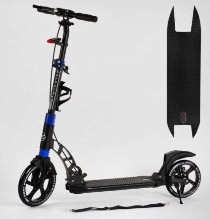 Самокат двоколісний "Best Scooter" D-19055 (2) гумовий килимок, ФАРА, переднє колесо PU 230 мм, заднє колесо 200 мм, 2