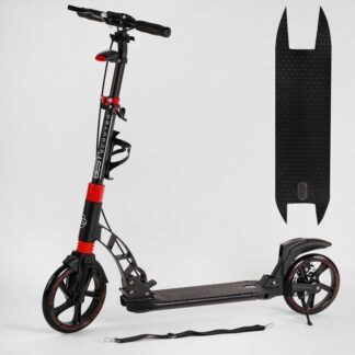 Самокат двоколісний "Best Scooter" D-64585 (2) гумовий килимок, ФАРА, переднє колесо PU 230 мм, заднє колесо 200 мм, 2