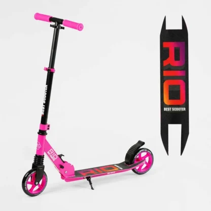 Самокат двоколісний "Best Scooter" R — 21071 (4) колеса PU 145 мм, передній амортизатор, алюмінієве гальмо, у коробці