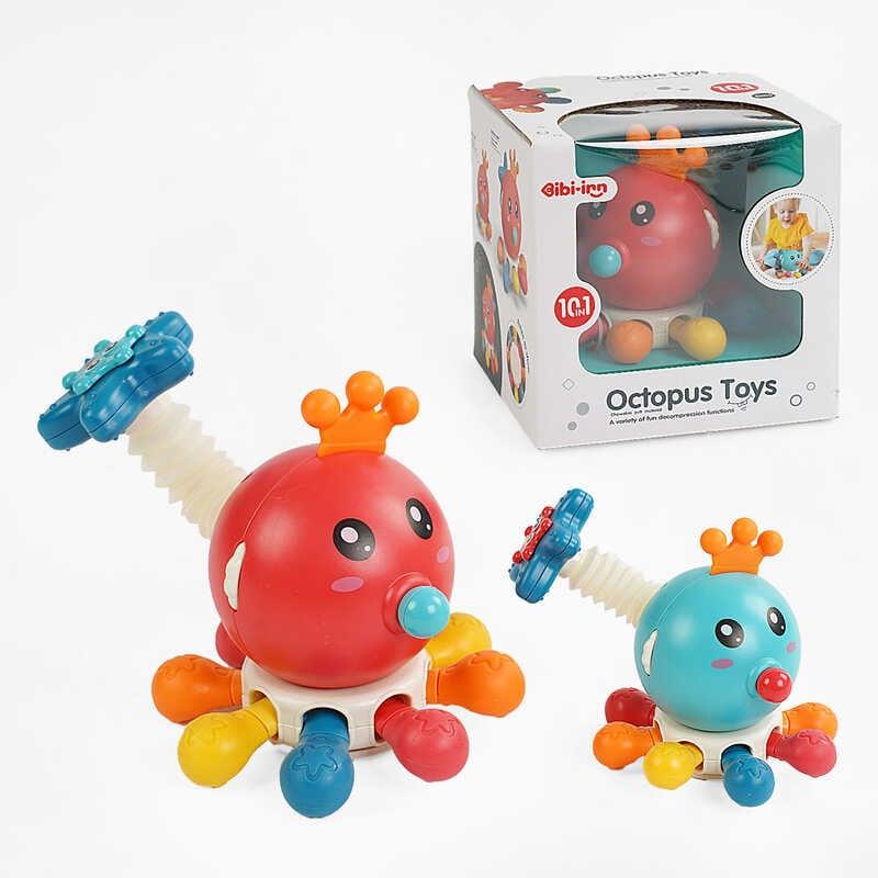 Розвивальна гра 6032 2 кольори, тріскачка, брязкальце, спіннер, завідний механізм, в коробці