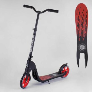 Самокат двоколісний 18424 "Best Scooter" (2) колір КРАСНИЙ, колеса PU — 20 см, широке велосипедне кермо, новий затискач керма, в