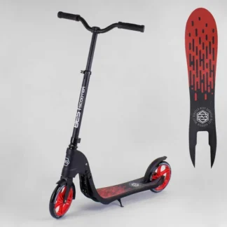 Самокат двоколісний 18424 "Best Scooter" (2) колір КРАСНИЙ, колеса PU — 20 см, широке велосипедне кермо, новий затискач керма, в