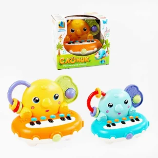 Розвивальне піаніно “Слоник” 78435 (60/2) "WToys", ОЗВУЧУВАННЯ УКРАЇНСЬКОЮ МОВОЮ, казки, загадки, скоромовки, пісні, цифри,