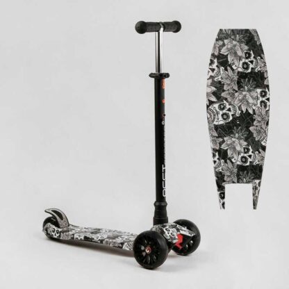 Самокат триколісний MAXI S — 12208 (1) "Best Scooter", знімне кермо, колеса PU зі світлом, переднє 130х25 мм, задні здвоєні