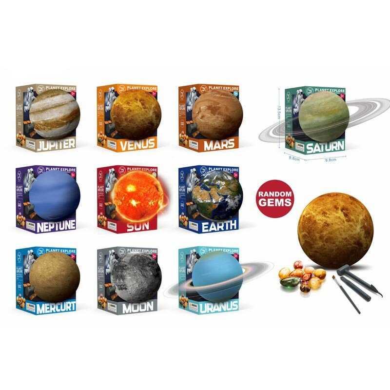 Розкопки 129-12 гіпсова планета, інструменти, 9 видів, в коробці, ВИДАЄТЬСЯ ТІЛЬКИ МІКС ВИДІВ