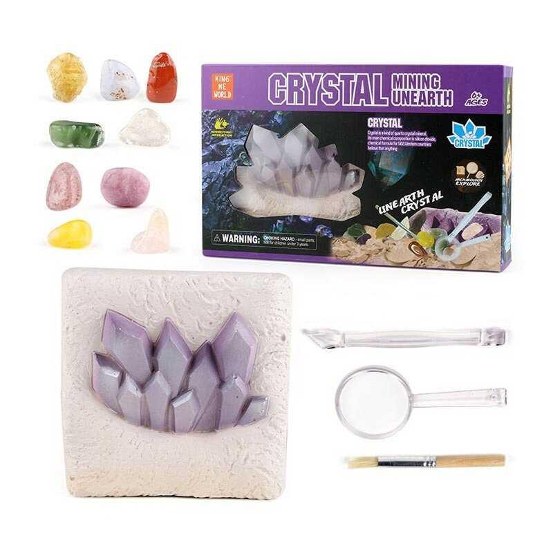 Розкопки JM 910 брикет, кристали, інструменти, збільшувальне скло, інструкція, в коробці