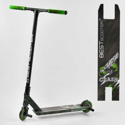 Самокат трюковий 41747 Best Scooter (4) "CRASH" HIC-система, ПЕГІ, алюмінієвий диск і дека, колеса 110 мм PU, ширина керма — 57