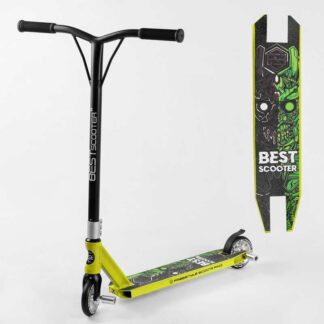Самокат трюковий Best Scooter 57870 (1) HIC-система, ПЕГІ, алюмінієвий диск і дека, колеса PU d-110 мм, ширина керма-52 см, висота