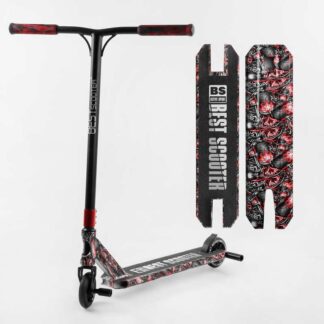 Самокат трюковий Best Scooter BS-77488 (4) HIC-система, ПЕГІ, алюмінієвий диск і дека з ПРИНТОМ, колеса PU, d = 110 мм, ширина
