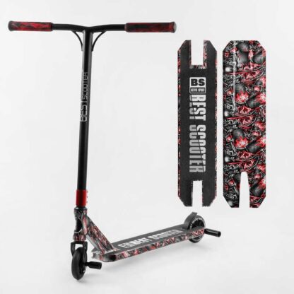 Самокат трюковий Best Scooter BS-77488 (4) HIC-система, ПЕГІ, алюмінієвий диск і дека з ПРИНТОМ, колеса PU, d = 110 мм, ширина