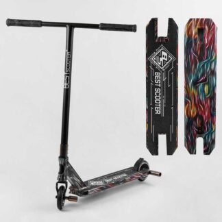 Самокат трюковий Best Scooter BS-99717 (4) HIC-система, ПЕГІ, алюмінієвий диск і дека з ПРИНТОМ, колеса PU, d = 110 мм, ширина