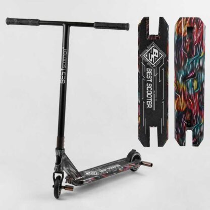 Самокат трюковий Best Scooter BS-99717 (4) HIC-система, ПЕГІ, алюмінієвий диск і дека з ПРИНТОМ, колеса PU, d = 110 мм, ширина