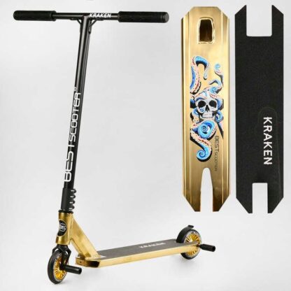 Самокат трюковий KR-93091 Best Scooter (4) "Kraken" HIC-система, ПЕГІ, алюмінієвий диск і дека, АНОДИРОВАНИЙ, колеса PU 110 мм,