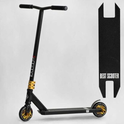 Самокат трюковий N-01801 "Best Scooter" (2) "HOP", HIC-система, ПЕГІ, алюмінієвий диск і дека, колеса PU, d = 120 мм, ширина керма