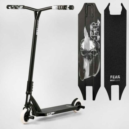 Самокат трюковий МТ-30377 Best Scooter (4) "FEAR", SCS-система, ПЕГІ, алюмінієвий диск і дека, колеса PU, d=115 мм, ширина керма