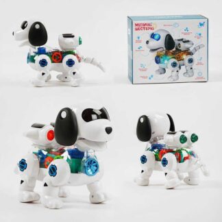 Собачка інтерактивна 63395 (60) "WToys", ОЗВУЧУВАННЯ УКРАЇНСЬКОЮ МОВОЮ, рухається вперед, шестерні, пісні та фрази, в коробці