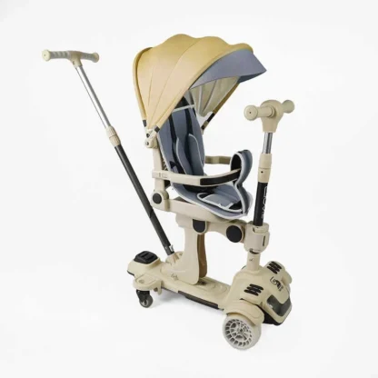Самокат 5в1 "Skyper" BL-83655 (4) колеса PU125х40мм зі світлом, з капюшоном, поворотне сидіння, з ДОП. КОЛЕСАМИ, захисний бампер,
